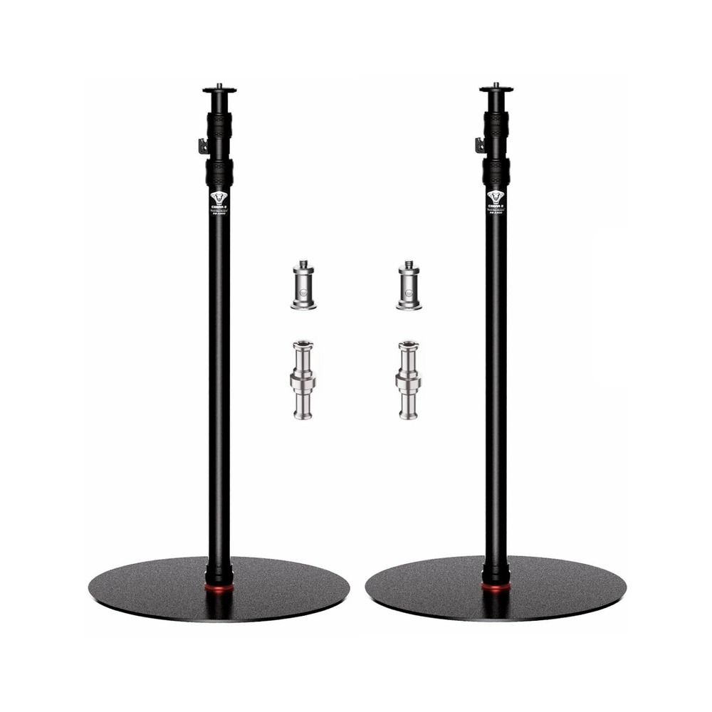 IFOOTAGE A400 Round Base Monopod Light Stand 79" Black 2 Pack Photography